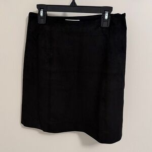 Babaton Classic Suede Black Mini Skirt